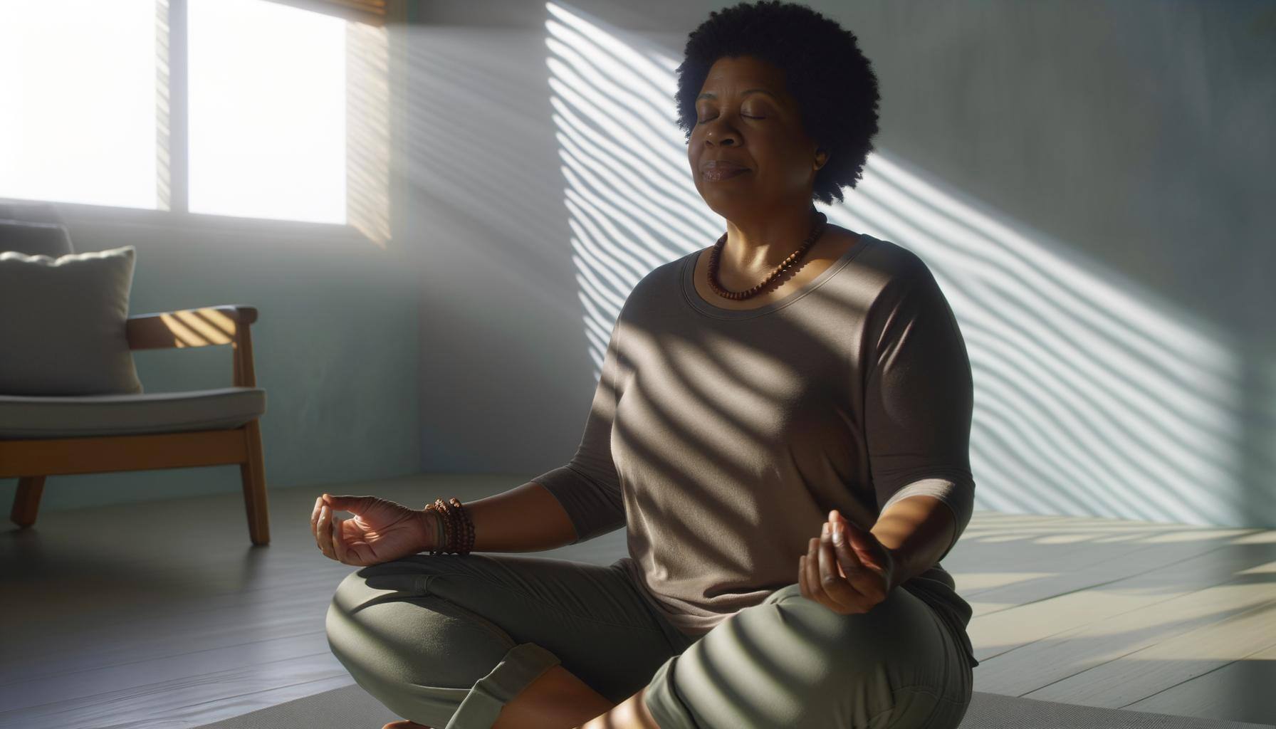 a person practicing mindfulness